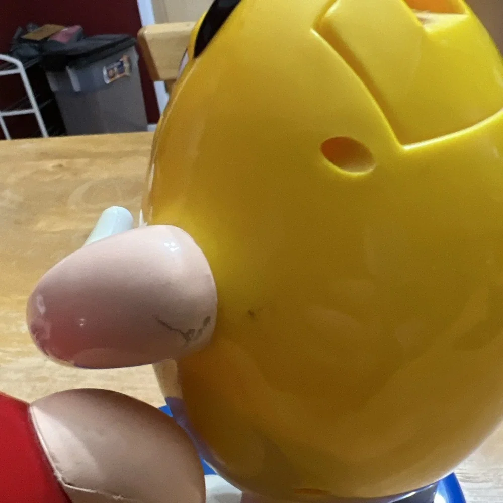 Vintage M&M Dual Character Candy Dispenser, Dispenses Both Regular & Peanut-USED